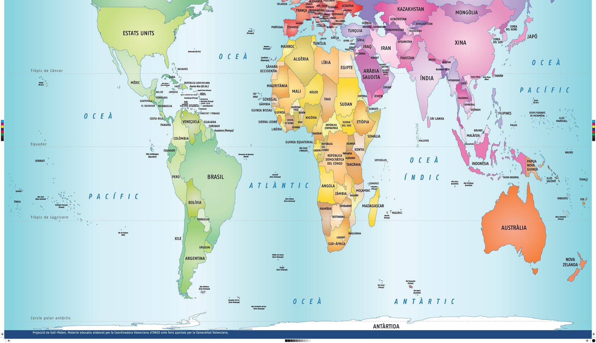 Mapa Peters — mundo en una dimensión más real