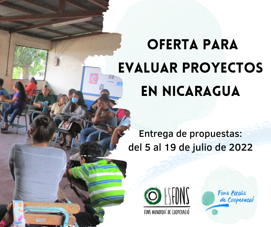 Oferta per a avaluar projectes a Nicaragua